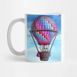 Elephant and Hot Air Balloon Mug